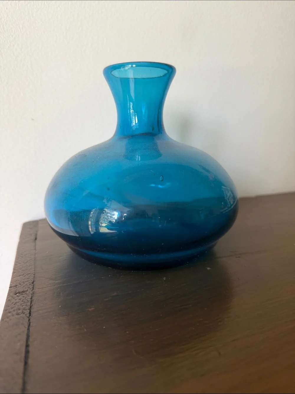 Blue Glass Bud Vase - Home Accents